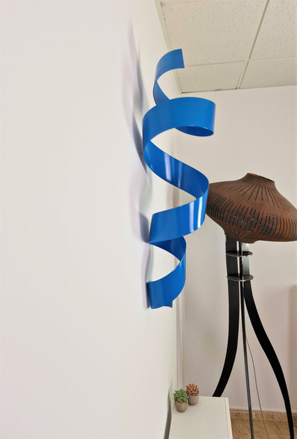 Cinta azul pared